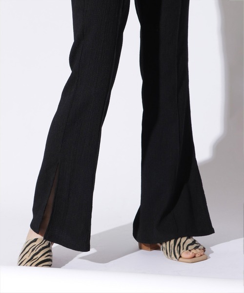 REDYAZEL（レディアゼル）の「スリットイージーパンツ（その他パンツ・レディース・ベージュ/ブラック・FREE）」の4枚目の写真