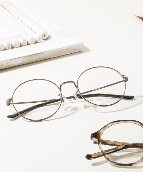 niko and...（ニコアンド）の「【JINS(ジンズ)】コラボラウンドメタルダテ眼鏡（メガネ・レディース・ダークブラウン/イエロー・FREE）」の2枚目の写真