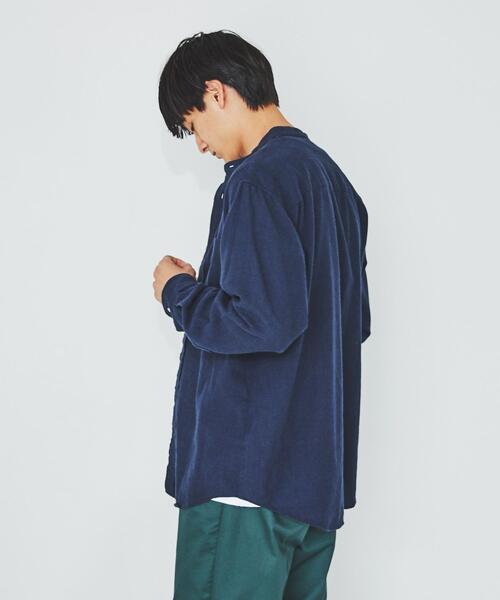 coen(コーエン)の「ウィンターリネンバンドカラーシャツ(シャツ/ブラウス・メンズ・オフホワイト/ブラウン/ダークグレー/ベージュ/ネイビー/ターコイズブルー・X-LARGE/LARGE/MEDIUM/SMALL)」の22枚目の写真