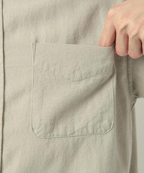 coen(コーエン)の「ウィンターリネンバンドカラーシャツ(シャツ/ブラウス・メンズ・オフホワイト/ブラウン/ダークグレー/ベージュ/ネイビー/ターコイズブルー・X-LARGE/LARGE/MEDIUM/SMALL)」の18枚目の写真