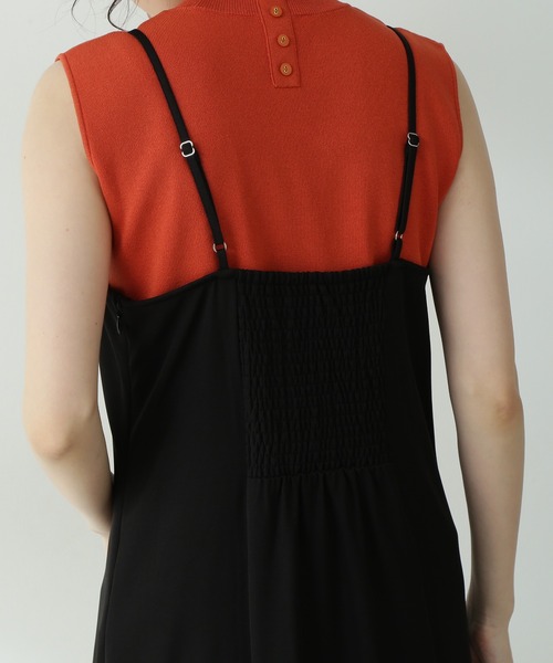 N.(N. Natural Beauty Basic)(エヌエヌナチュラルビューティーベーシック)の「◆プリーツマーメイドキャミワンピース(ワンピース・レディース・ブラック/オフホワイト/ライトグリーン・MEDIUM)」の14枚目の写真