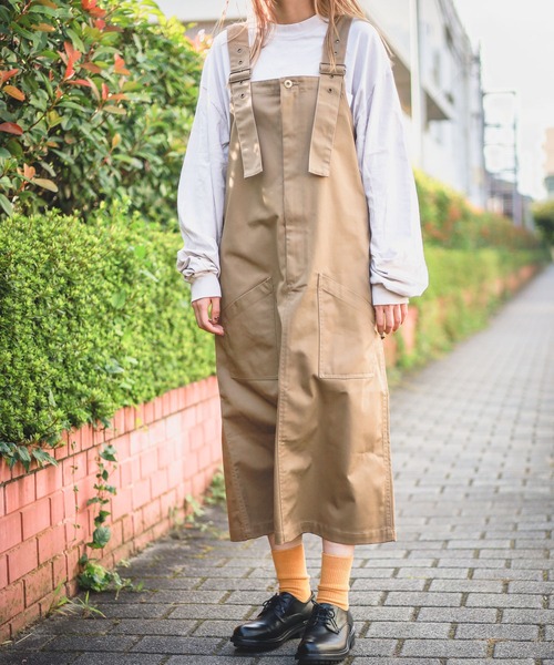 UNIVERSAL OVERALL（ユニバーサルオーバーオール）の「【72】【UNIVERSAL OVERALL】JUＭPER SKIRT（スカート・レディース・ブラック/ベージュ/モカ/アイボリー/チャコールグレー/ホワイト・FREE）」の6枚目の写真