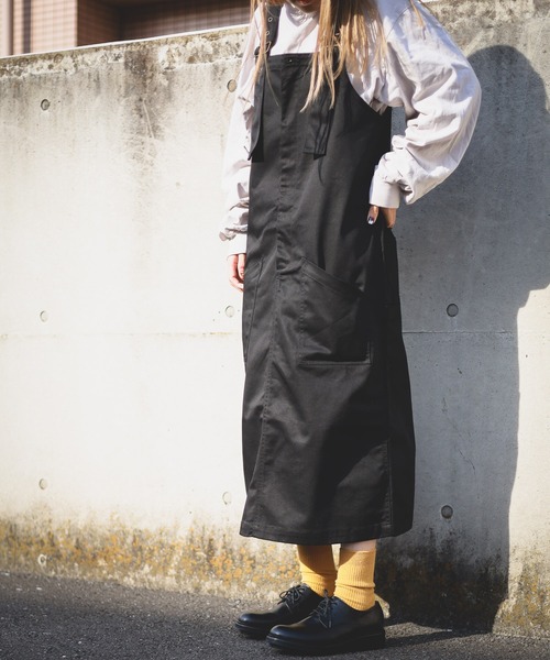 UNIVERSAL OVERALL（ユニバーサルオーバーオール）の「【72】【UNIVERSAL OVERALL】JUＭPER SKIRT（スカート・レディース・ブラック/ベージュ/モカ/アイボリー/チャコールグレー/ホワイト・FREE）」の3枚目の写真