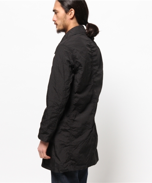 EDIFICE（エディフィス）の「◇メモリーサッカーステンコート（ステンカラーコート・メンズ・ブラック/ネイビー・44/46/48/50）」の4枚目の写真