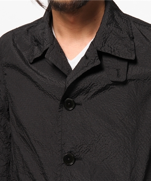 EDIFICE（エディフィス）の「◇メモリーサッカーステンコート（ステンカラーコート・メンズ・ブラック/ネイビー・44/46/48/50）」の7枚目の写真