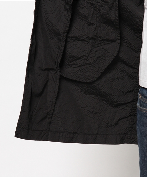 EDIFICE（エディフィス）の「◇メモリーサッカーステンコート（ステンカラーコート・メンズ・ブラック/ネイビー・44/46/48/50）」の11枚目の写真