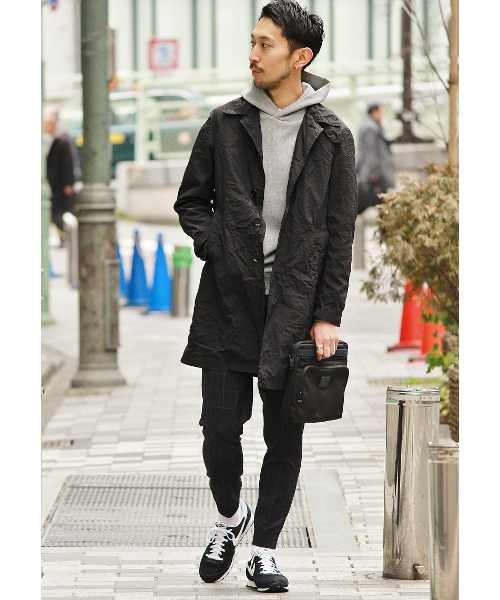 EDIFICE（エディフィス）の「◇メモリーサッカーステンコート（ステンカラーコート・メンズ・ブラック/ネイビー・44/46/48/50）」の18枚目の写真