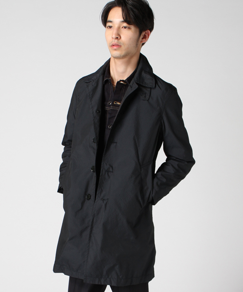 EDIFICE（エディフィス）の「◇メモリーサッカーステンコート（ステンカラーコート・メンズ・ブラック/ネイビー・44/46/48/50）」の19枚目の写真