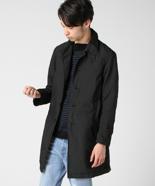 EDIFICE（エディフィス）の「◇メモリーサッカーステンコート（ステンカラーコート・メンズ・ブラック/ネイビー・44/46/48/50）」の14枚目の写真