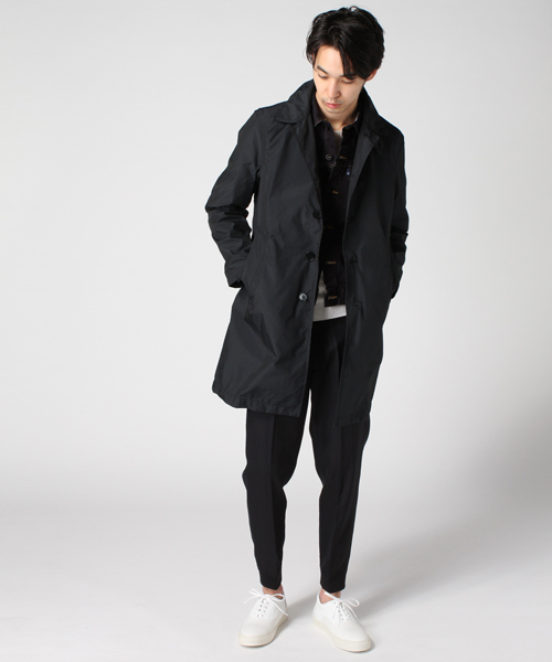 EDIFICE（エディフィス）の「◇メモリーサッカーステンコート（ステンカラーコート・メンズ・ブラック/ネイビー・44/46/48/50）」の15枚目の写真