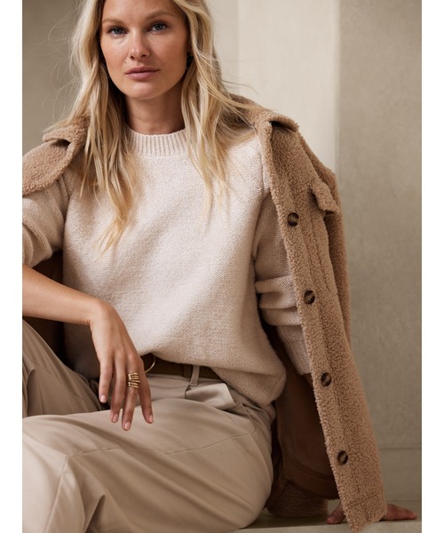 BANANA REPUBLIC FACTORY STORE(バナナリパブリック ファクトリーストア)の「BANANA REPUBLIC FACTORY STORE プルオーバーセーター(ニット/セーター・レディース・ネイビー/グリーン/グレー/ナチュラル/ワイン/キャメル・S/M/L/XS)」の3枚目の写真