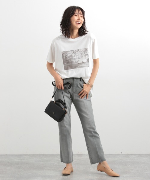 BARNYARDSTORM（バンヤードストーム）の「BARNYARDSTORM / CITYフォトT（Tシャツ/カットソー・レディース・ホワイト/チャコール・FREE）」の6枚目の写真