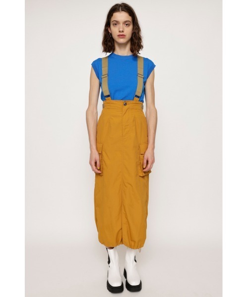 SLY（スライ）の「HW 2WAY WORK J/SK ハイウェスト ワーク ジャンパースカート（ジャンパースカート・レディース・ブラック/キャメル・1/2）」の3枚目の写真