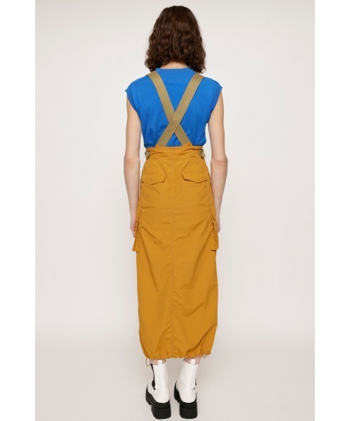 SLY（スライ）の「HW 2WAY WORK J/SK ハイウェスト ワーク ジャンパースカート（ジャンパースカート・レディース・ブラック/キャメル・1/2）」の12枚目の写真