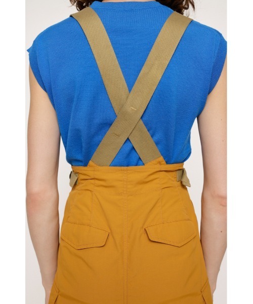 SLY（スライ）の「HW 2WAY WORK J/SK ハイウェスト ワーク ジャンパースカート（ジャンパースカート・レディース・ブラック/キャメル・1/2）」の4枚目の写真