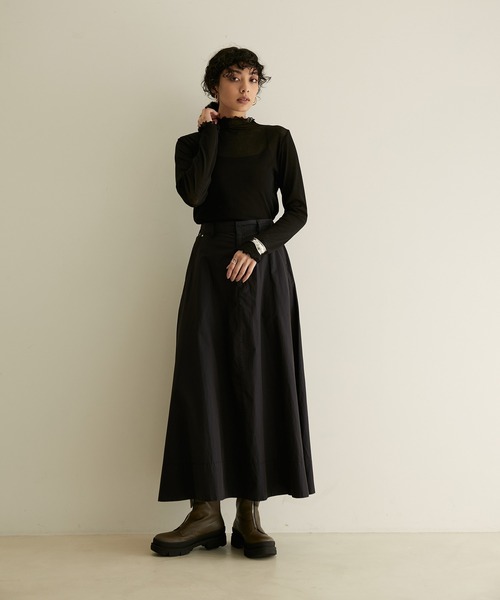 SALON adam et rope'（サロン アダム エ ロペ）の「シアーボトルネックメロウプルオーバー（Tシャツ/カットソー・レディース・ホワイト/チャコールグレー/ブラック・FREE）」の10枚目の写真