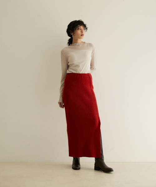 SALON adam et rope'（サロン アダム エ ロペ）の「シアーボトルネックメロウプルオーバー（Tシャツ/カットソー・レディース・ホワイト/チャコールグレー/ブラック・FREE）」の12枚目の写真