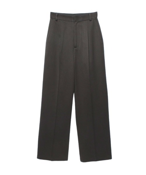 anuans（アニュアンス）の「ツイルストレートパンツ（その他パンツ・レディース・チャコールグレー/ベージュ/ブラウン・SMALL/MEDIUM）」の2枚目の写真