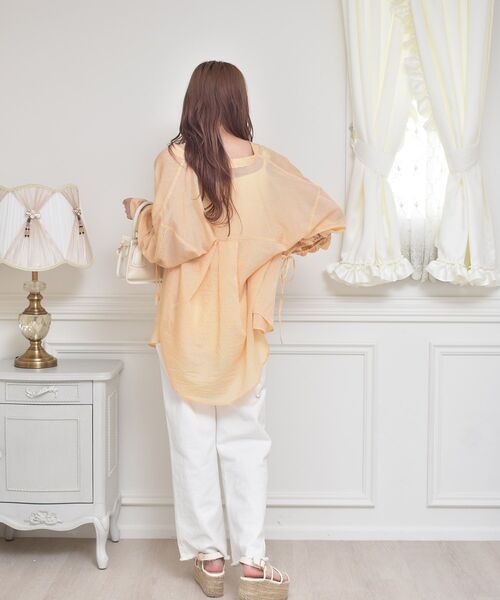 ems excite（エムズエキサイト）の「袖ドロストストライプSH（シャツ/ブラウス・レディース・グリーン系その他/イエロー系その他/ピンク系その他・FREE）」の16枚目の写真