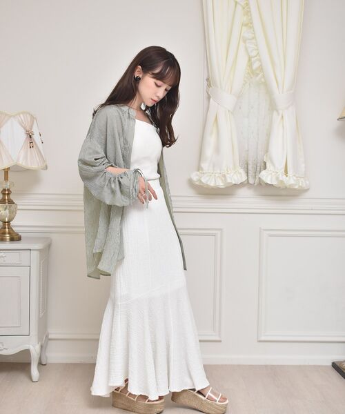 ems excite（エムズエキサイト）の「袖ドロストストライプSH（シャツ/ブラウス・レディース・グリーン系その他/イエロー系その他/ピンク系その他・FREE）」の21枚目の写真