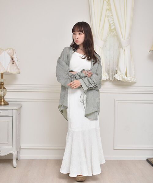 ems excite（エムズエキサイト）の「袖ドロストストライプSH（シャツ/ブラウス・レディース・グリーン系その他/イエロー系その他/ピンク系その他・FREE）」の22枚目の写真