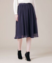 バイカラーアンドリューパターンスカート