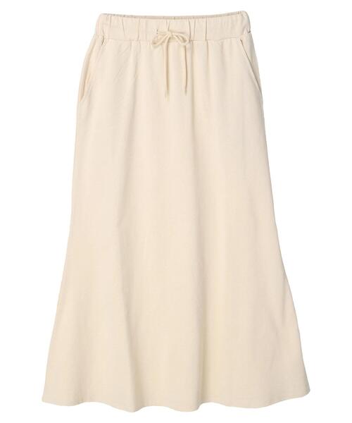 Green　Parks（グリーンパークス）の「ミニ裏毛マキシスカート（スカート・レディース・ネイビー/アイボリー/チャコールグレー・FREE）」の18枚目の写真