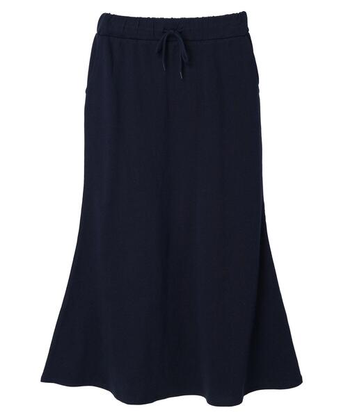 Green　Parks（グリーンパークス）の「ミニ裏毛マキシスカート（スカート・レディース・ネイビー/アイボリー/チャコールグレー・FREE）」の20枚目の写真