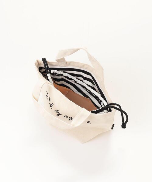 To b. by agnes b.(トゥービーバイアニエスベー)の「WR56 SAC ロゴミニトートバッグ(トートバッグ・レディース・ホワイト系その他・FREE)」の6枚目の写真