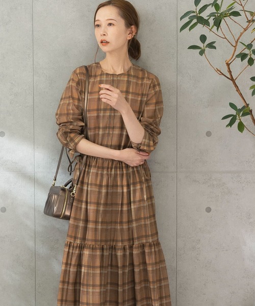 チェックティアードワンピース ワンピース Research Urban Rosso ワンピース ドレス Research Women アーバンリサーチ ロッソ の