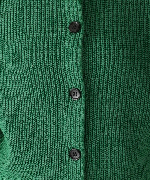 niko and（ニコアンド）の「洗える襟付き畦編みニットカーディガン