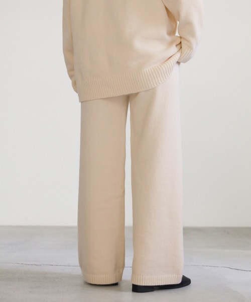 select MOCA（セレクトモカ）の「2022 AW ニットパンツセットアップ（セットアップ・レディース・ブラック/アイボリー/グレイッシュベージュ・FREE）」の9枚目の写真