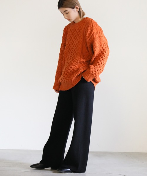 select MOCA（セレクトモカ）の「2022 AW ニットパンツセットアップ（セットアップ・レディース・ブラック/アイボリー/グレイッシュベージュ・FREE）」の18枚目の写真