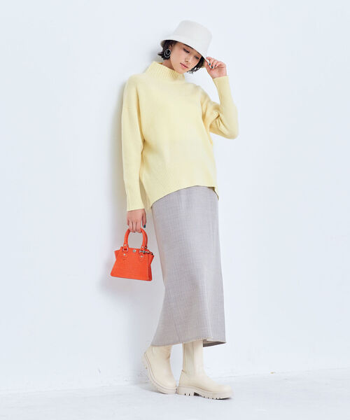 NOLLEY’S(ノーリーズ)の「◇【WEB限定】HAMILTON ハイネックプルオーバーニット(ニット/セーター・レディース・ライトグレー/ブラック/オフホワイト/クリーム/ラベンダー/ベビーピンク・38)」の8枚目の写真