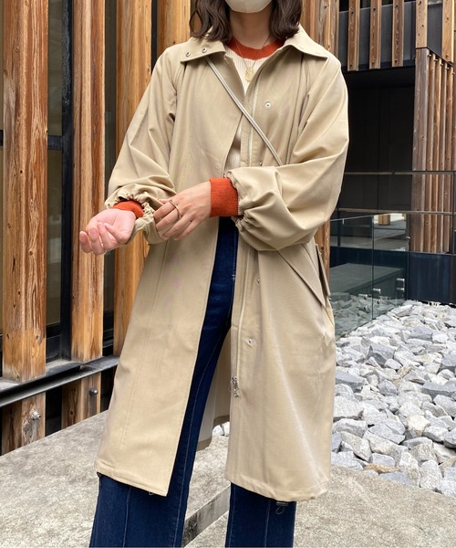 CPCM（シーピーシーエム）の「袖ドロストモッズコート（モッズコート・レディース・ベージュ/カーキ/アイボリー・FREE）」の3枚目の写真