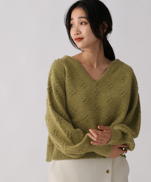 A part by（アパートバイ）の「5GポンポンニットVプルオーバー 296053