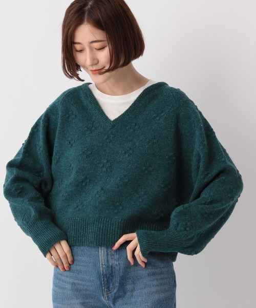 nae商品 A part by（アパートバイ）の「5GポンポンニットVプルオーバー