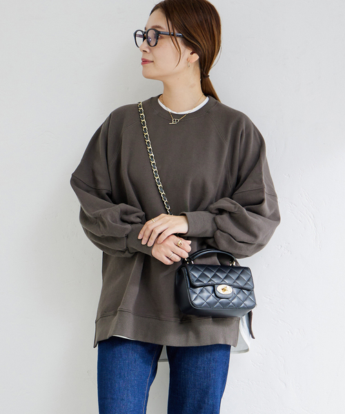 JOURNAL STANDARD(ジャーナルスタンダード)の「スウェットパフプルオーバー(Tシャツ/カットソー・レディース・ホワイト/チャコールグレー/ブラック系その他・FREE)」の6枚目の写真