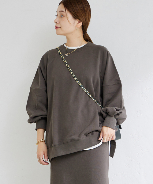 JOURNAL STANDARD(ジャーナルスタンダード)の「スウェットパフプルオーバー(Tシャツ/カットソー・レディース・ホワイト/チャコールグレー/ブラック系その他・FREE)」の8枚目の写真