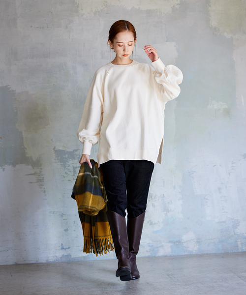 JOURNAL STANDARD(ジャーナルスタンダード)の「スウェットパフプルオーバー(Tシャツ/カットソー・レディース・ホワイト/チャコールグレー/ブラック系その他・FREE)」の13枚目の写真