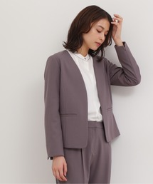 NATURAL BEAUTY BASIC（ナチュラルビューティーベーシック）の「＜コスミカルウォームライトセットアップ＞ノーカラージャケット（ノーカラージャケット）」