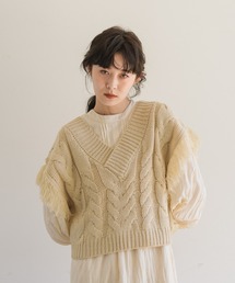 idem | fringe knit vest/フリンジニットベスト(ベスト)