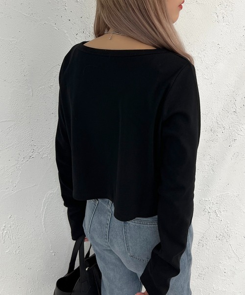 apres jour mignon(アプレジュールミニョン)の「ロングスリーブカーデ+キャミセット【ZOZOTOWN限定アイテム】(カーディガン/ボレロ・レディース・パープル/アイボリー/ブラック/マスタード・X-LARGE/フリー)」の15枚目の写真