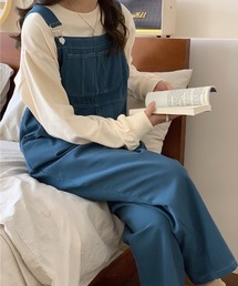 ストレートデニムオーバーオール