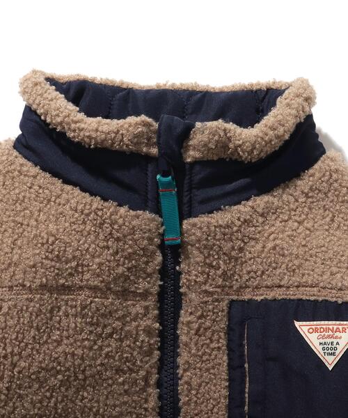 SHOO・LA・RUE(シューラルー)の「【100-150cm/撥水】キルト×ボアリバーシブルブルゾン(ブルゾン・キッズ・ピンク系/ブラウン系その他/チャコールグレー/アイボリー・14/13/15 /11/12/10)」の9枚目の写真