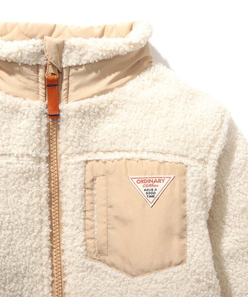 SHOO・LA・RUE(シューラルー)の「【100-150cm/撥水】キルト×ボアリバーシブルブルゾン(ブルゾン・キッズ・ピンク系/ブラウン系その他/チャコールグレー/アイボリー・14/13/15 /11/12/10)」の12枚目の写真