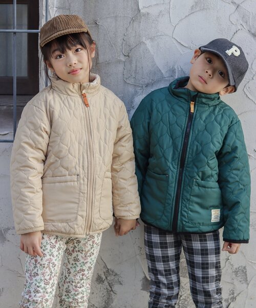 SHOO・LA・RUE(シューラルー)の「【100-150cm/撥水】キルト×ボアリバーシブルブルゾン(ブルゾン・キッズ・ピンク系/ブラウン系その他/チャコールグレー/アイボリー・14/13/15 /11/12/10)」の21枚目の写真