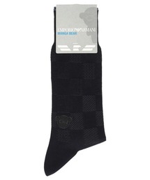 EMPORIO ARMANI（エンポリオアルマーニ）の「EMPORIO ARMANI メンズ スーピマコットン ワンポイントベア ブロックリンクス柄 クルーソックス 02342375（ソックス/靴下・メンズ）」