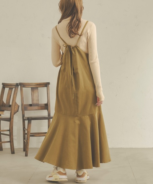 Ambre Neige（アンブルネージュ）の「起毛マーメイドキャミワンピース／【WEB/EC限定商品】（ワンピース・レディース・ダークブラウン/ブラック/ライトブラウン・FREE）」の3枚目の写真
