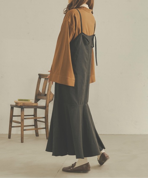 Ambre Neige（アンブルネージュ）の「起毛マーメイドキャミワンピース／【WEB/EC限定商品】（ワンピース・レディース・ダークブラウン/ブラック/ライトブラウン・FREE）」の7枚目の写真